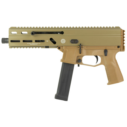 grand power sp10a3 stribog 10mm auto 20rd,8" black threaded barrel, flat dark earth aluminum picatinny rail receiver, flat dark earth polymer grip,...