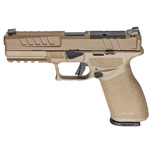 springfield echelon 4.5f 9mm, 4.5" barrel, cerakote finish, flat dark earth, optics ready slide, front tritium night sight, tactical u-dot rear, 15rd...
