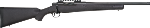 mossberg patriot carbine 450 bushmaster 5rd,18" matte blued threaded bull barrel, matte blued picatinny rail receiver, black fixed synthetic stock