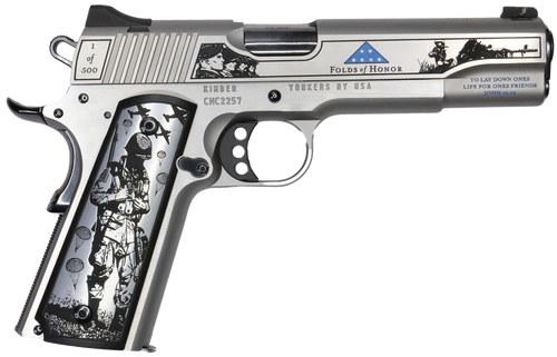 cnc firearms folds of honor limited edition 45acp, 5" match grade barrel, engraved/serrated, beavertail, scenic grip, 7rd 