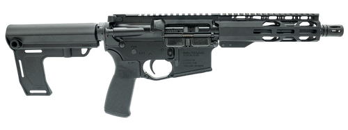 radical rf-15, ar15 pistol 5.56mm, 7.5" barrel, anodized black, mft  grip, mft  stabilizing brace, 7" m-lok handguard, 30rd, 1 magazine