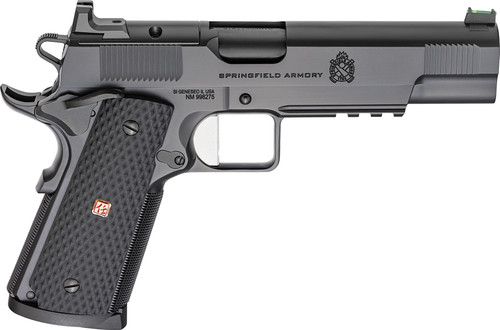 springfield 10-8 performance master class aos .45 acp, 5" match barrel, optics ready, vz grips, 8rd