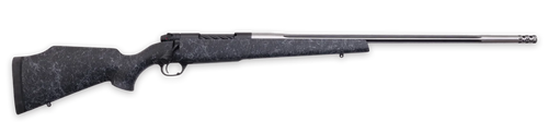 weatherby mark v accumark full size 338 wby rpm 4rd,24" spun stainless graphite black cerakote fluted threaded barrel graphite black cerakote steel...