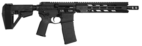 diamondback db15 obsidian series ar-15, 5.56 nato, 11.5" barrel,  carbine length gas system, 11" m-lok handguard, black, sba5 brace, 30rd