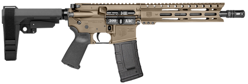 diamondback db15 carbon, ar , 300 blackout, 10" threaded barrel, magpul moe grip, 9" m-lok rail, cerakote finish, flat dark earth, sba3 brace, 30rd,...