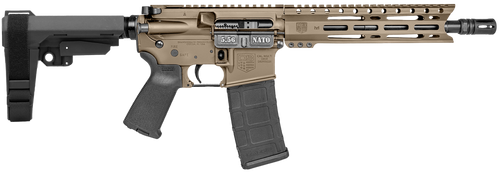 diamondback db15 carbon, ar , 5.56mm, 10" threaded barrel, magpul moe grip, 9" m-lok rail, cerakote finish, flat dark earth, sba3 brace, 30rd, 1...