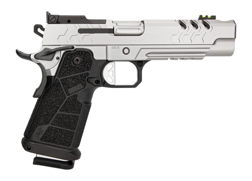 kimber 2k11 comp 9mm, 5" bull barrel, matte stainless, compensator, carbon grips, fiber optic front, adj rear, optics ready-rmr, 2x20rd mags