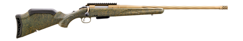 ruger american  generation ii predator 350 legend, 22" barrel, threaded brake, cerakote burnt bronze, green splatter, picatinny, 5rd mag