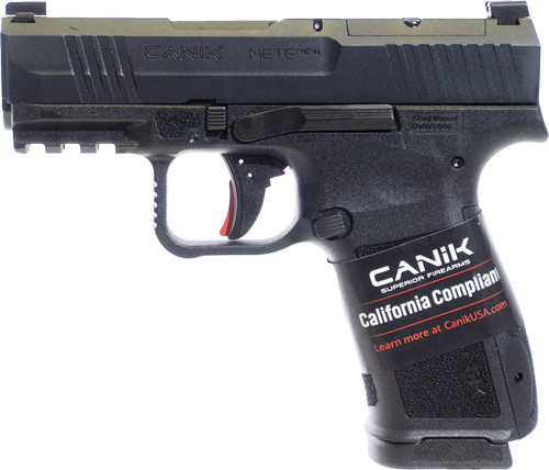 canik mete mc9l ca compliant 9mm, 3.18" barrel, serrated slide, picatinny rail, interchangeable backstraps, 10rd