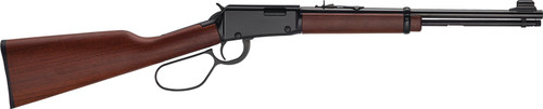 henry h1 classic carbine 22 lr, 16.5" barrel, lever action, american walnut stock, adjustable semi-buckhorn rear sight, hooded blade front sight,...