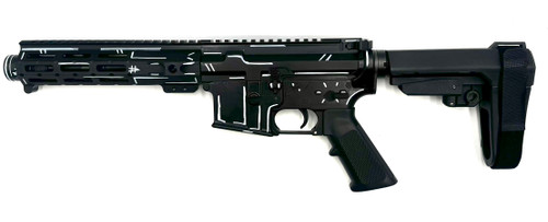zeus arms darkside stitch aether ar-15 pistol 5.56 nato pistol 7.5" barrel, sb 3 brace, 1-30rd mag
