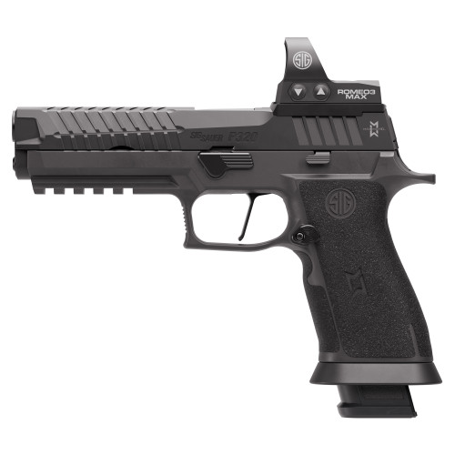 sig p320 max 2.0 9mm, 5" bull barrel, nitron black, romeo3x 6moa optic, pro footprint optic ready slide, txg tungsten-infused xfull grip module,...