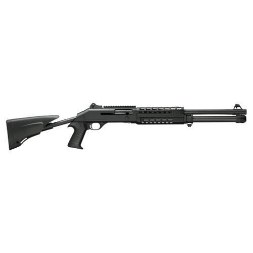 benelli m4 le 12 gauge, 18.5" barrel,  5 position stock, multirail, os controls, 7rd