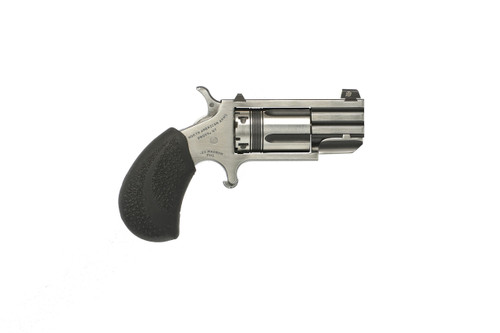 north american arms pug limited run 22 mag revolver 1" barrel, ss w/black accent, rubber grip