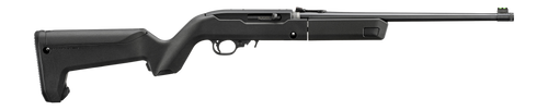 ruger 10/22 takedown, 22 lr, 16.4" threaded barrel, 1/2x28 thread, satin finished barrel, black magpul hunter x-22 backpacker stock, fiber optic...