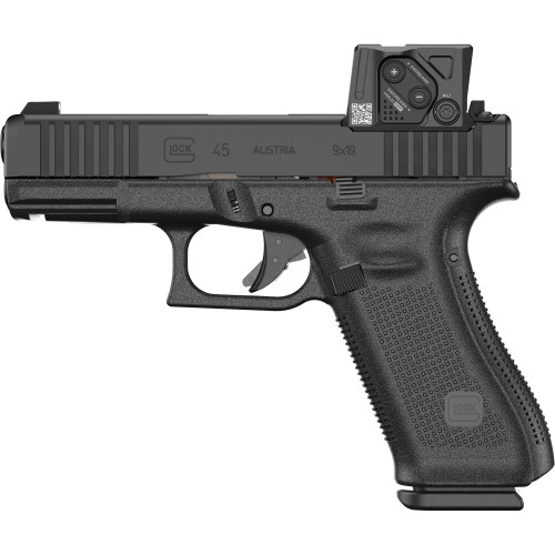 glock 45 gen 6 coa 9mm, 4" barrel, fixed sights, aimpoint coa optic, 3x17rd mags