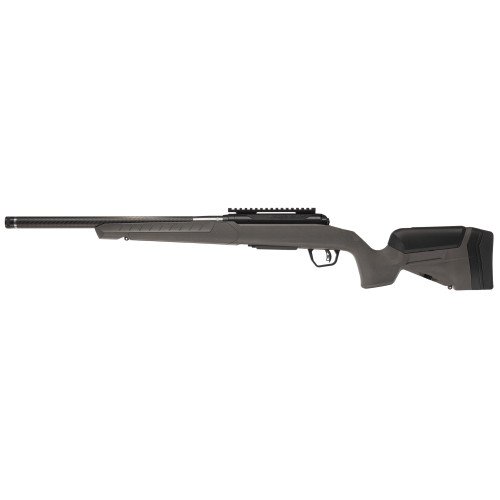 savage arms 110 carbon hunter 300 winchester magnum, 20" carbon fiber barrel, threaded, cerakote finish, tungsten, synthetic flat dark gray trophy...