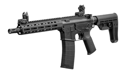 tippmann m4 elite 22 lr, 11" threaded barrel, black parkerized, picatinny, m-lok handguard, t5 arm brace, gen2 grip, 25rd