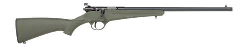 savage rascal f-sr 22 lr, 16" threaded barrel, black, green synthetic stock, single shot