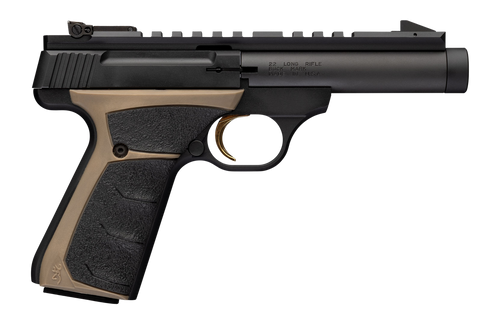 browning buck mark field target 22 lr 10rd,4.40" matte black bull threaded barrel, picatinny rail receiver, matte black flat dark earth black...