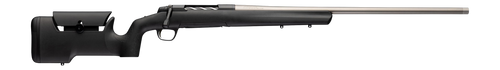 browning x-bolt 2 special max lr full size 6.5 prc, 24" threaded barrel, matte stainless stainless steel, drilled-tapped receiver, black adjustable...