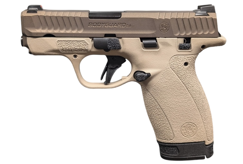smith & wesson m&p bodyguard 2.0 380 acp, 2.75" barrel, two tone tan, manual safety, 12rd