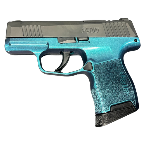sig sauer p365 9mm, 3.10" barrel, two tone typhoon, optic ready, 10rd, limited edition