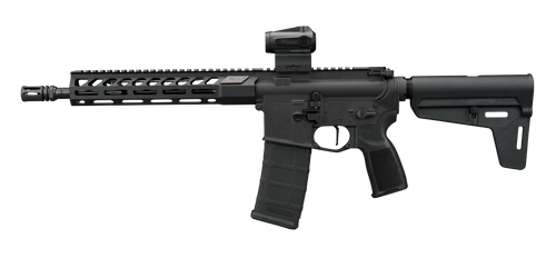 sig m400 forge 5.56mm 30rd,11.50" black anodized alloy receiver picatinny rail, black polymer magpul bsl arm brace, black polymer grip, sig romeo msr...