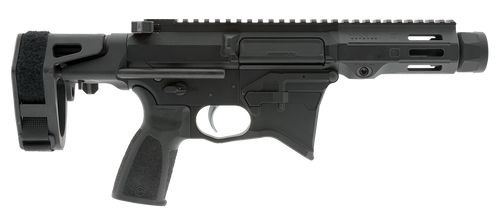 maxim defense md9 k scw 9mm 4.50" black nitride threaded barrel, arid brown anodized aluminum receiver picatinny rail, arid black maxim scw  brace,...