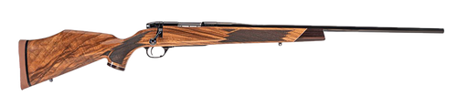 weatherby mark v deluxe varmintmaster 224 weatherby mag threaded barrel, drilled & tapped steel receiver, monte carlo high gloss walnut wood stock
