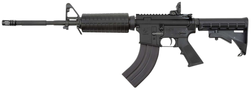 colt carbine 7.62x39mm,16.1" barrel, a2 flash hider, drop in handguard, a2 front sight, magpul mbus rear sight, 30rd