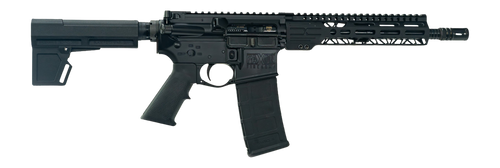 faxon firearms sport 300 blackout 30rd, 10.5" threaded barrel, picatinny, m-lok handguard, black kak shockwave brace, a2 style