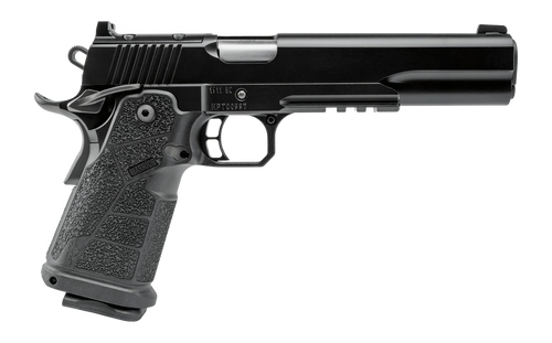 kimber ds warrior ls, 1911, full size, 10mm, 6" bushing barrel with deep crown, kimpro finish, black, carbon fiber grips, tritium front sight, optics...
