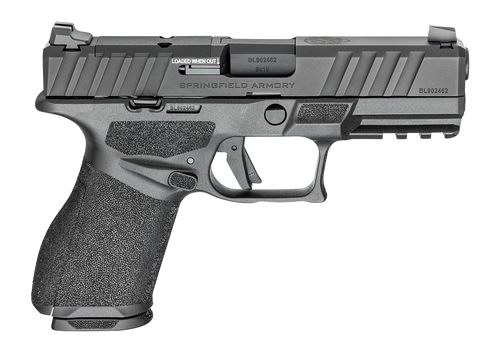 springfield echelon alpha 4.0c calif 9mm, 4" barrel, black, optics ready, front white dot, tactical u-dot rear, california compliant, 10rd