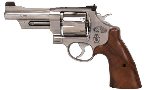 smith & wesson model 610 mountain gun 10mm-40 sw, 4" barrel, bear hug grips, gold bead sight