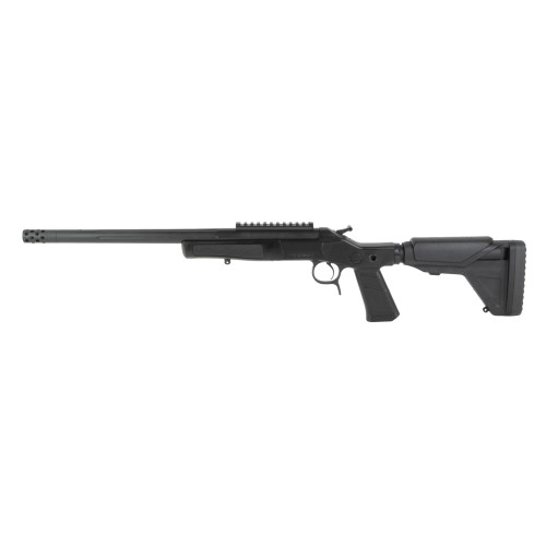 cva cascade xp-sb sbr 6mm arc 16.50" fluted threaded barrel, picatinny rail, graphite black, adj buffer tube stock, black grip
