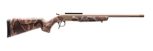 cva cascade takedown 223 remington 1rd 20" flat dark earth threaded barrel & receiver picatinny rail, duck camo stock