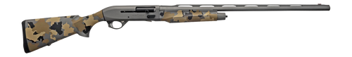 silver eagle alpha 2 20 ga 3" 4rd,26" gray cerakote vent rib barrel & receiver, fixed old school camo synthetic stock