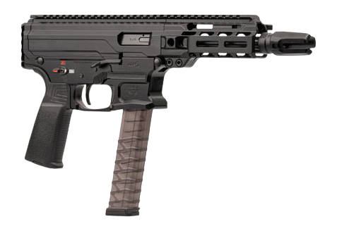 panzer arms arp9 9mm, 6.5" barrel, black, picatinny rail, rear picatinny rail, black grip, 33rd