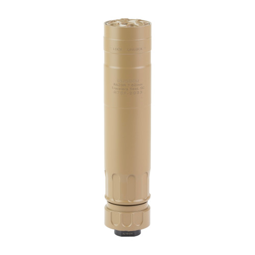 rugged suppressors razor762 7.62mm to .300 remington ultra mag, full-auto rated, 1.5" diameter, 6.4" length, 15.3oz weight, 17-4 ph stainless steel...