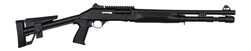 panzer arms m4 3" 5rd,18.50" black barrel, black aluminum receiver picatinny rail, black skeleton synthetic stock & grip