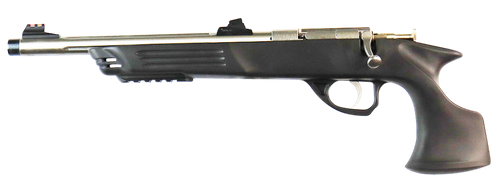 crickett adult pistol 22 lr, 10.5" threaded barrel cap, williams sights, rail, rebounding pin safety, 1rd