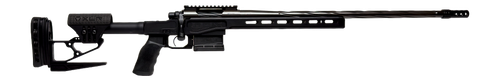 horizon firearms vandal dm 22 creedmoor 22" black chrome spiral fluted threaded barrel, black chrome receiver picatinny rail, arca rail, black...