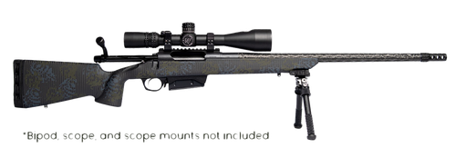horizon firearms rf019c392216c20 vandal carbon ii 7mm prc 22" black fluted barrel, black drilled & tapped receiver, black iota eko x carbon fiber...