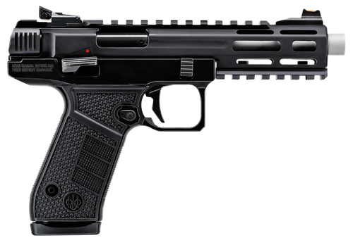 beretta b series jaguar tac 22 lr, 5.25" stainless threaded barrel, m-lok shroud, black rail, black, 10rd