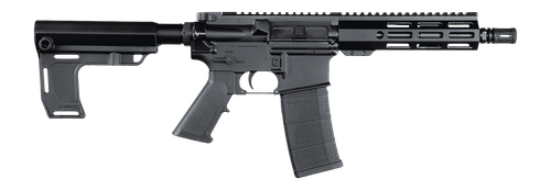 andro corp industries aci-15 cqb 5.56mm 30rd, 8" barrel, black receiver picatinny rail, m-lok handguard, black polymer sba3  brace, a2 grip
