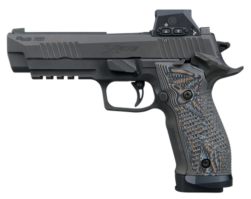 ig sauer p226 x-five extreme romeo x pro 9mm, 5" barrel, nitron black, optics ready, g10 grips, 20rd