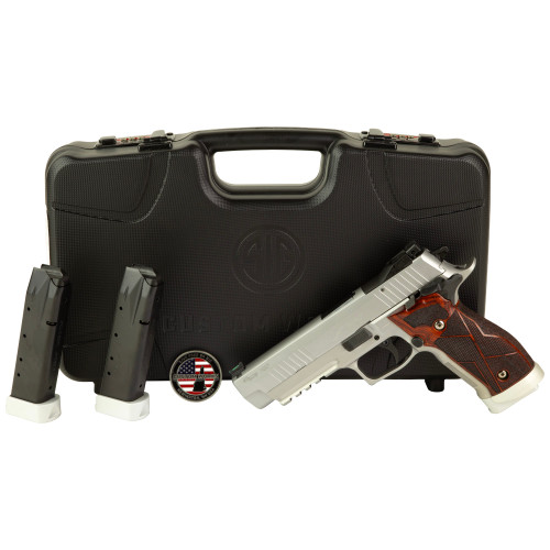 sig sauer p226 x-five classic 9mm, 5" bull barrel, optic ready, hogue cocobolo grips, 20rd