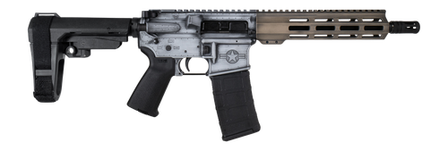 shark coast tactical warthog 5.56mm 30rd,10.5" barrel, picatinny rail, m-lok handguard, polymer sb tactical sba3 brace, magpul moe grip