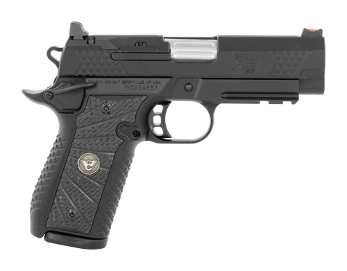 wilson combat edc x9 2.0 9mm, 4" fluted barrel, optic ready, black armor-tuff slide, black g10 grip, 15rd